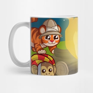 Wild Animals Campfire Gathering - Wildlife Mug